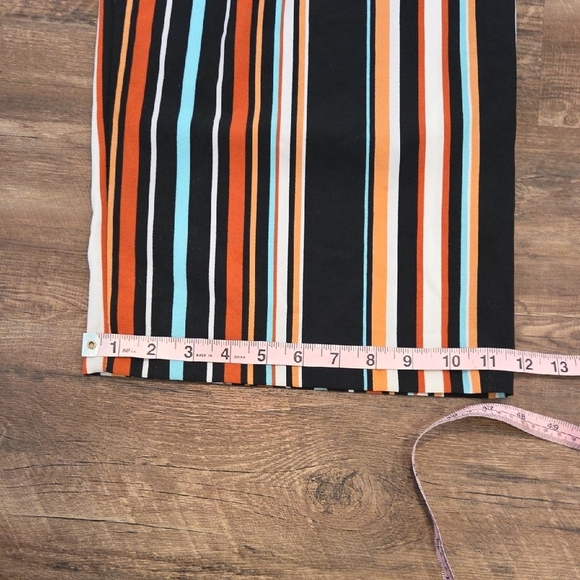 Emma & Michele Black Halter Jumpsuit w/ Striped Wide Leg Pants Size L - Picture 11 of 12